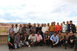 WWTFE delegation on a rooftop terrace overlooking the city